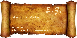 Sterlik Zita névjegykártya